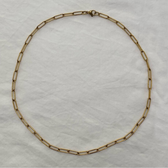 Handmade Gold Paperclip Necklace - Picture 3 of 3